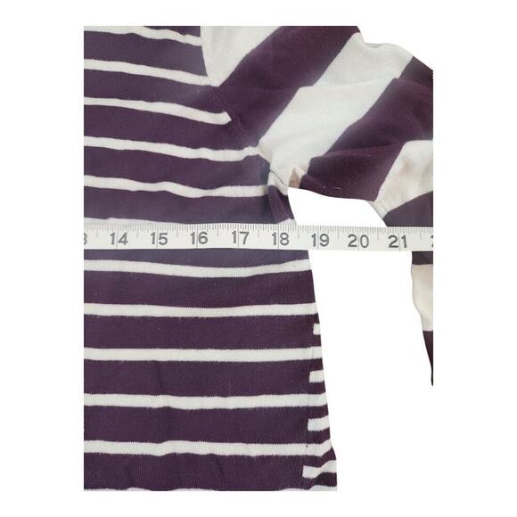 Market & Spruce womens sweater sz XL maroon cream strips long sleeve - Picture 8 of 9